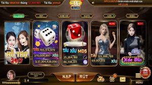 Giao diện của cổng game HIT CLUB