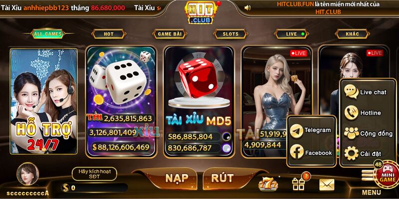 Hướng dẫn Liên hệ HITCLUB khi cần hỗ trợ