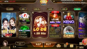 Giao diện của cổng game HITCLUB