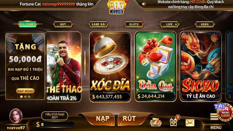 Cổng game HIT CLUB siêu HOT