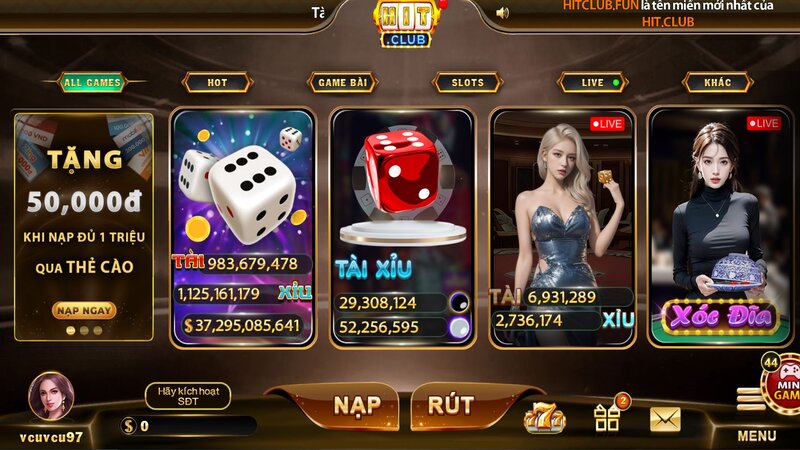 Cổng game HITCLUB hấp dẫn